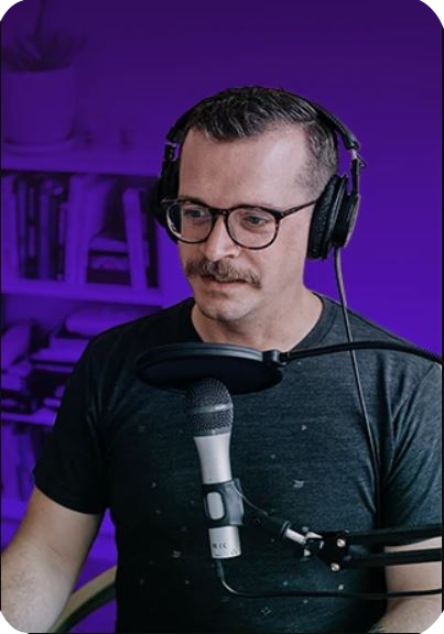 An artist is recording